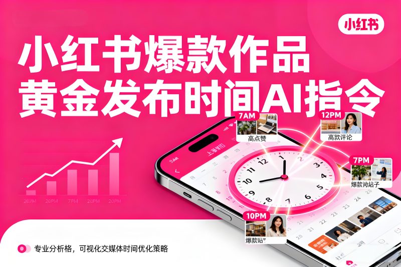 小红书爆款作品黄金发布时间指令AI提示词 运营工具模板