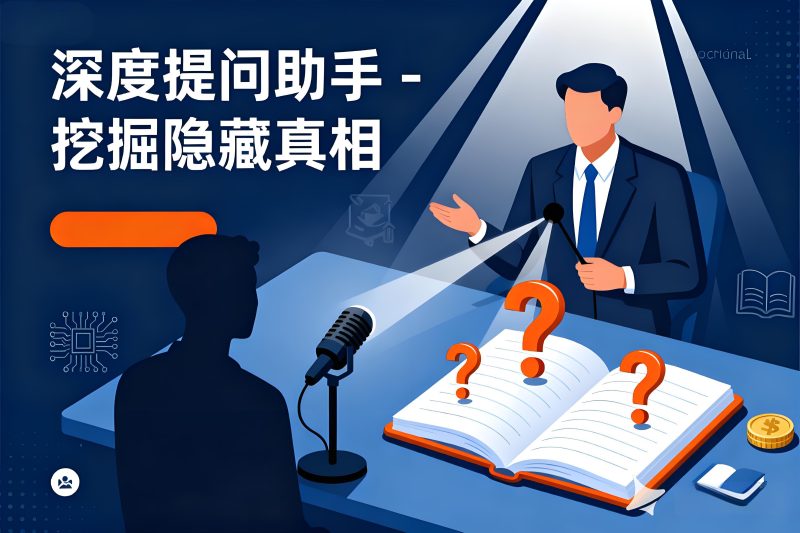 深度采访提问AI助手 挖掘行业真相采访话术Prompt